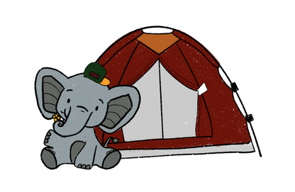 Elephant w/Tent