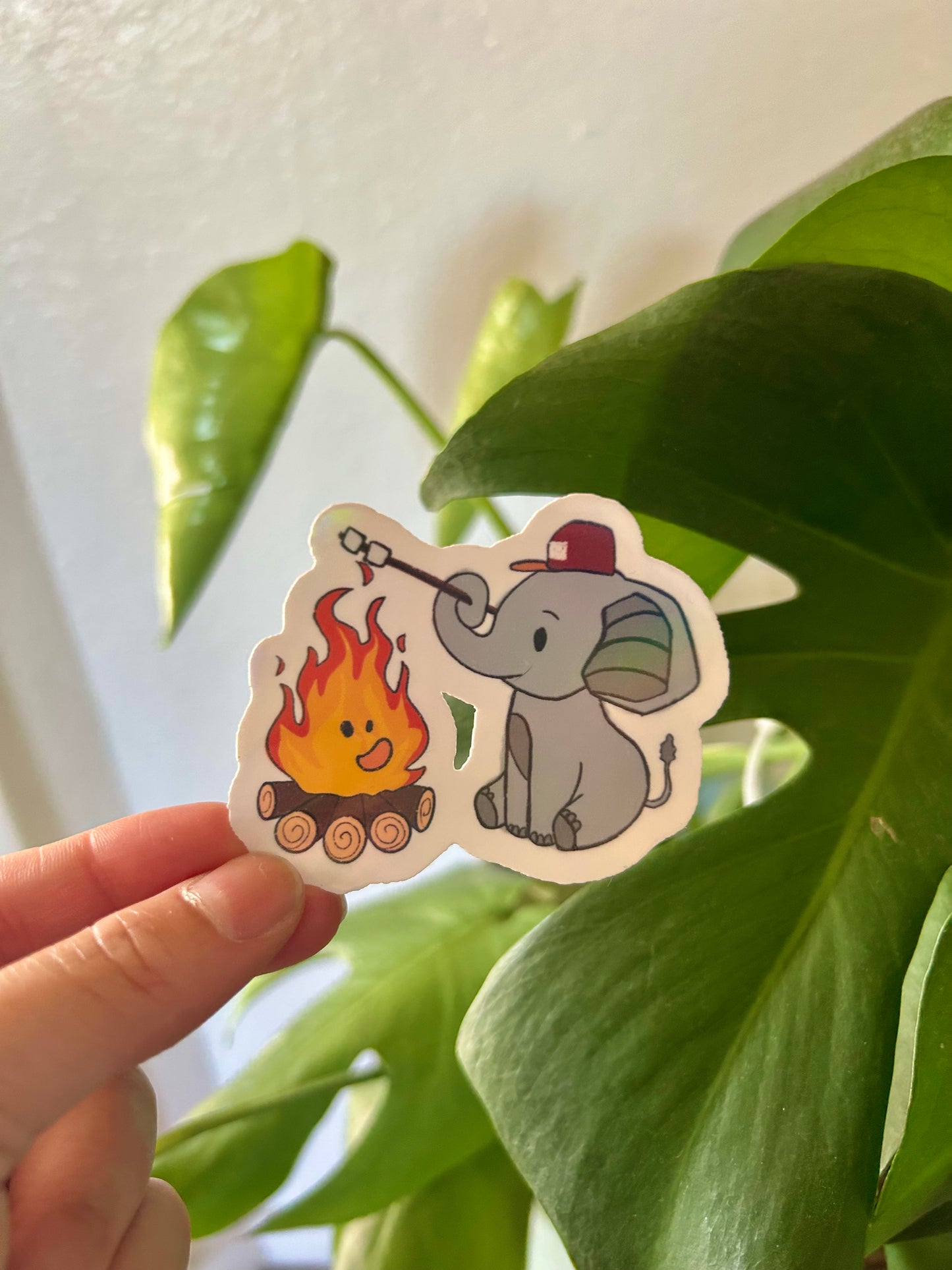 Elephant and Calcifer w/smores